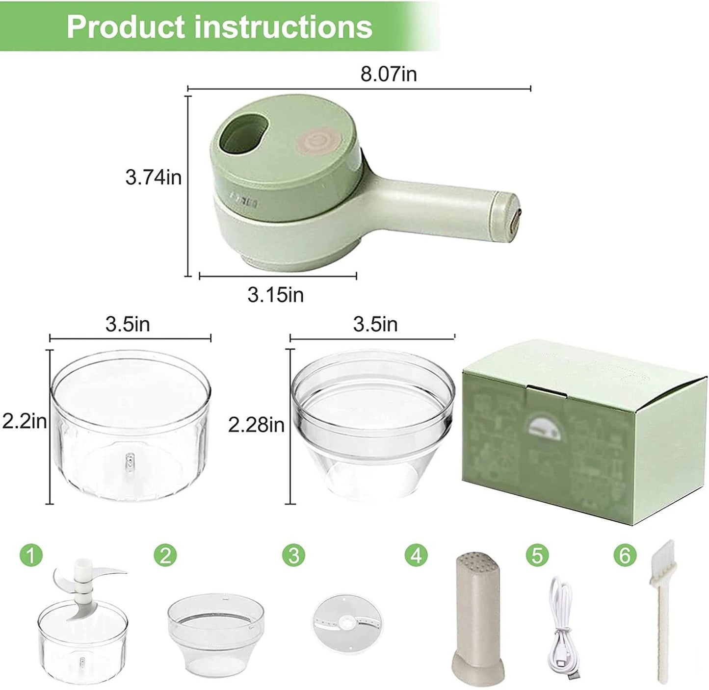 Portable Electric Vegetable Cutter Set